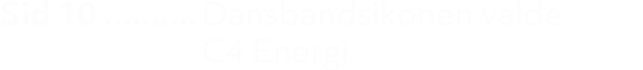 Sid 10 Dansbandsikonen valde C4 Energi