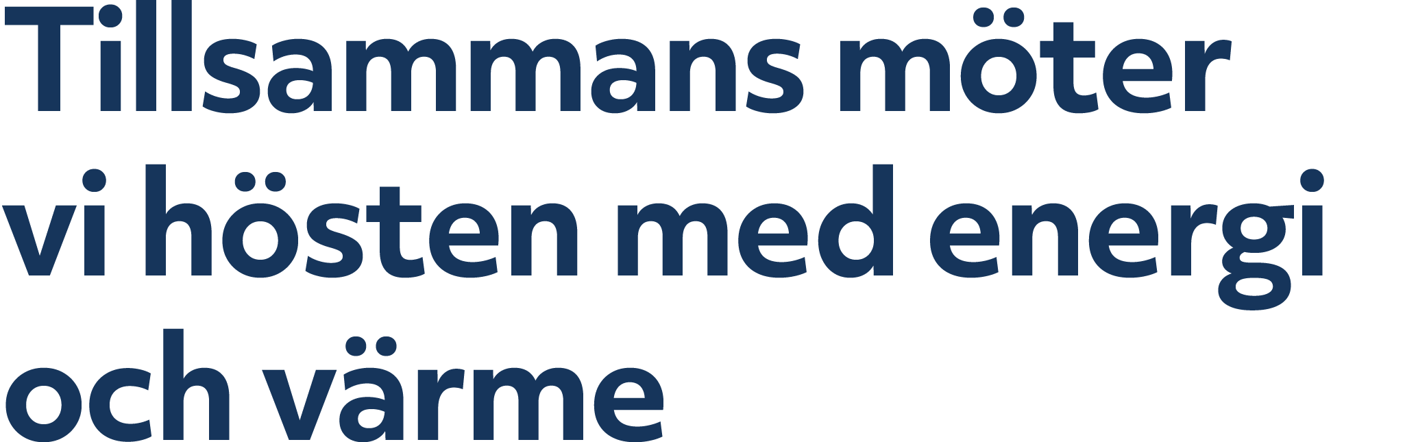 Tillsammans m ter vi h sten med energi och v rme