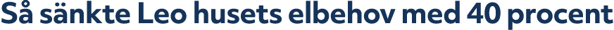 S s nkte Leo husets elbehov med 40 procent